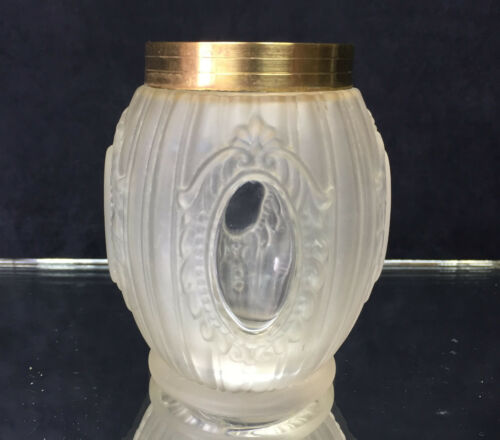 Old glass vase and Louis XVI-style brass ring