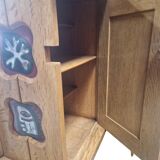 Vintage Sideboard In Light Oak, Guillerme And Chambron