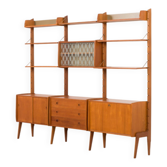 Ergo free standing 3 bay wall unit by John Texmon, Norway 1960s