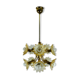 Glass flowers chandelier, 1970