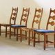 Vintage 1960s Danish Brutalist Oak High Back Chairs style of Henning Kjærnulf