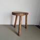 Vintage French Wooden Tripod Stool