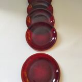 Arcoroc Sierra Ruby dessert plates