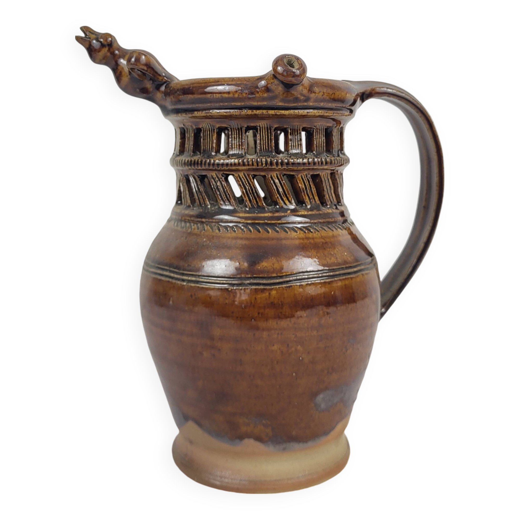 Deceptive stoneware pitcher Jean-Claude Seguin / Puisaye