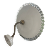 Antique white opaline wall light with a swan neck.