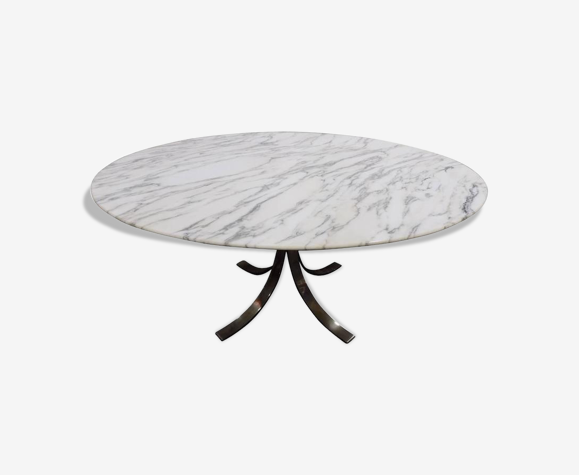 Round Marble Dining Table Selency, Round Marble And Metal Dining Table