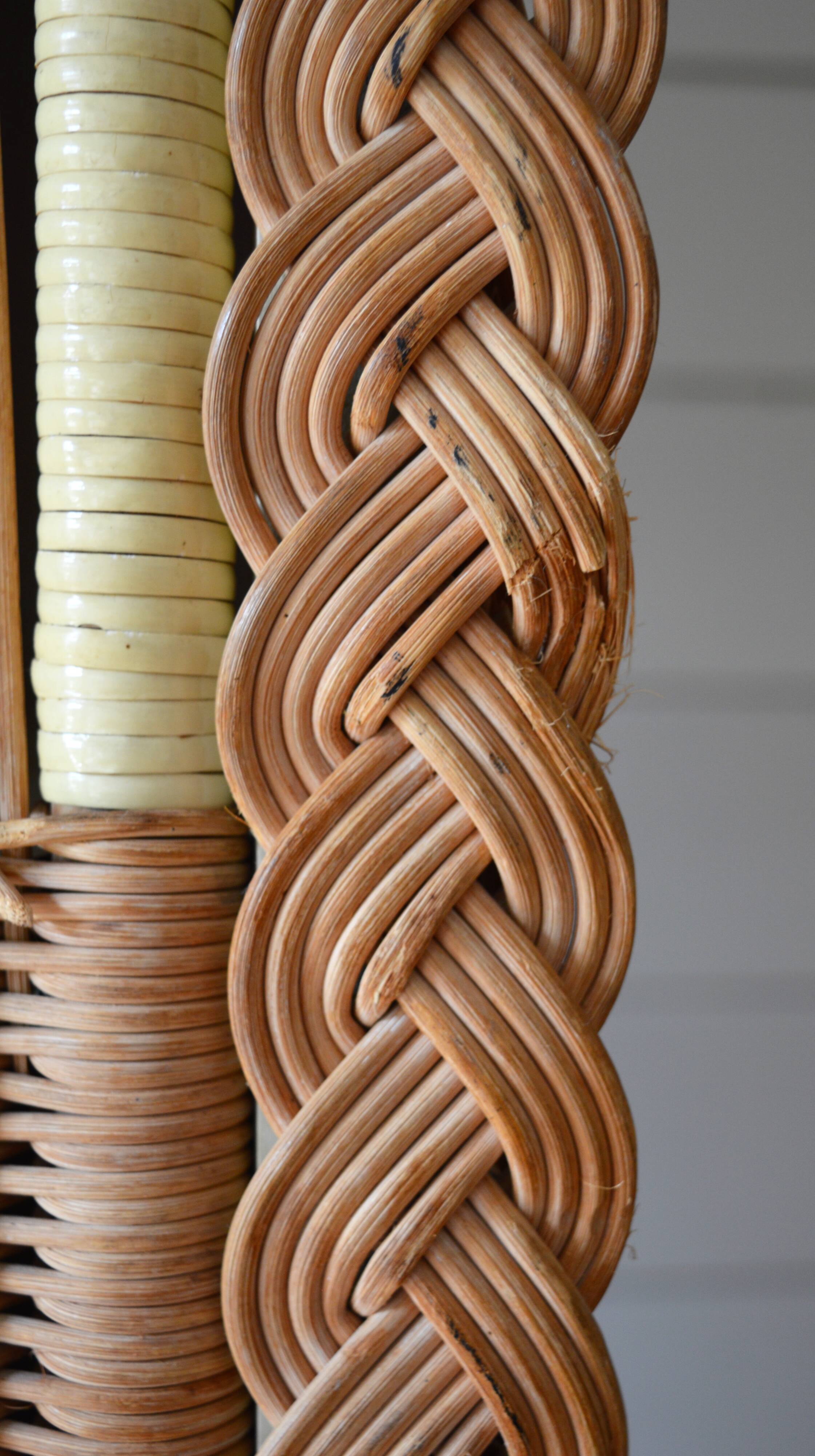 Rattan and wicker cabinet
