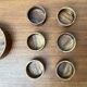 Ensemble de 7 bols vintage en teck scandinave