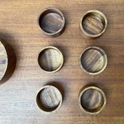Ensemble de 7 bols vintage en teck scandinave