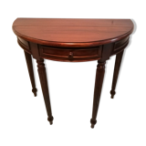Console demi-lune en merisier