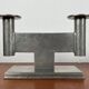 Minimalist chandelier model 551 in German tin by Karl Raichle for Meersburg, 1930s, set of 2.
