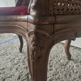 Louis XV caned office chair, 19th century