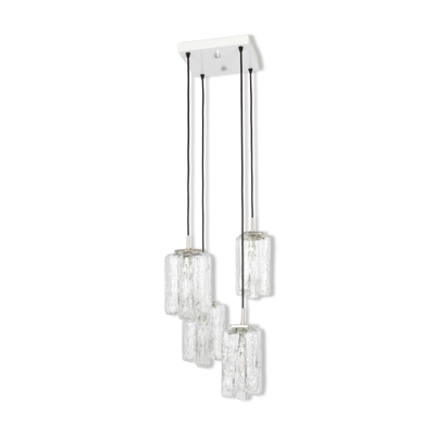 Suspension en cascade design en verre de Murano par Kalmar, Autriche, années 1970