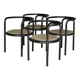 Set of 4 black 'Locus Solus' chairs by Gae Aulenti for Poltronova, 1960s