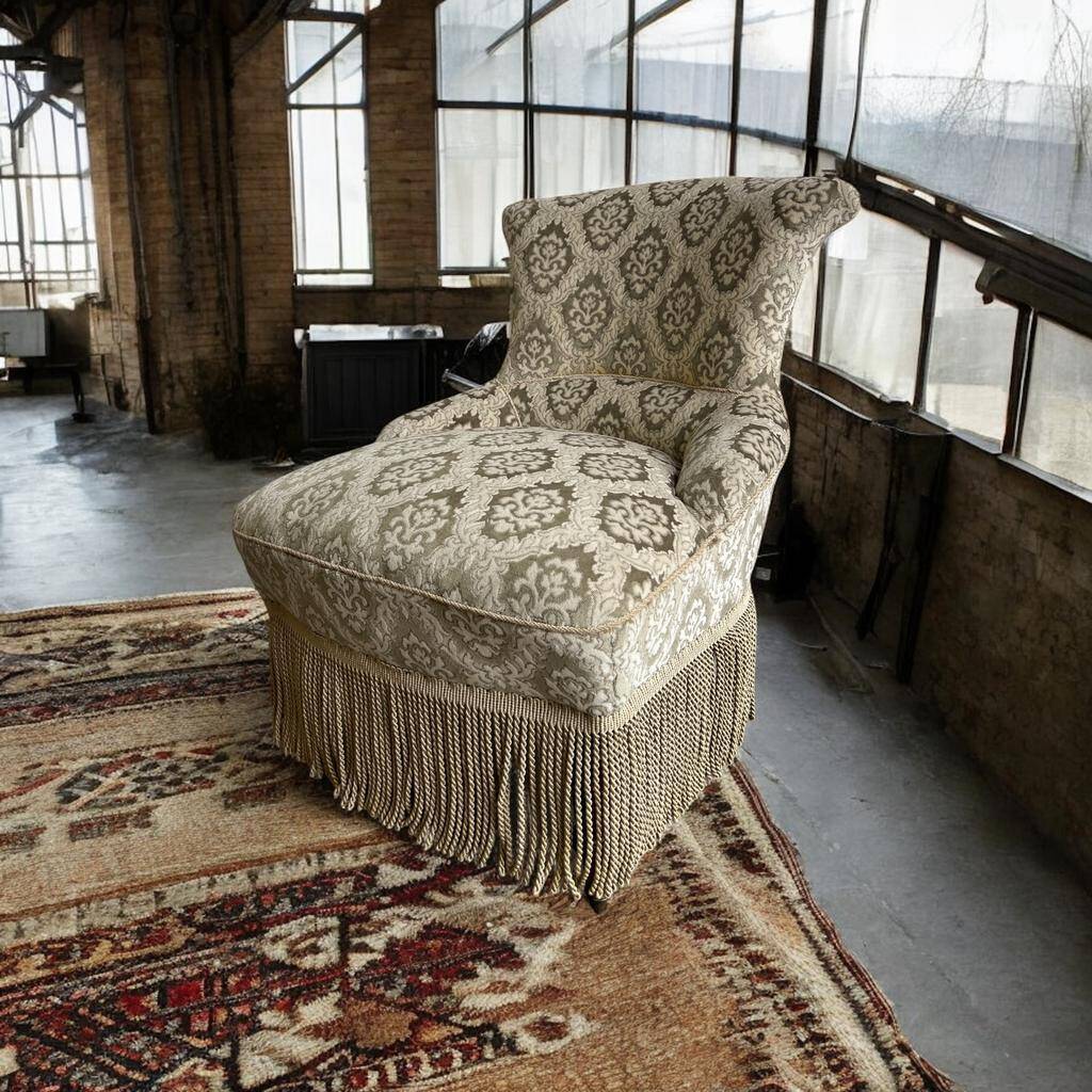 Fauteuil cocktail vintage / fauteuil / fauteuil une place avec franges