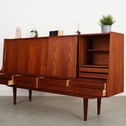 Teak highboard, Danish design, 1960s, production: Denmark