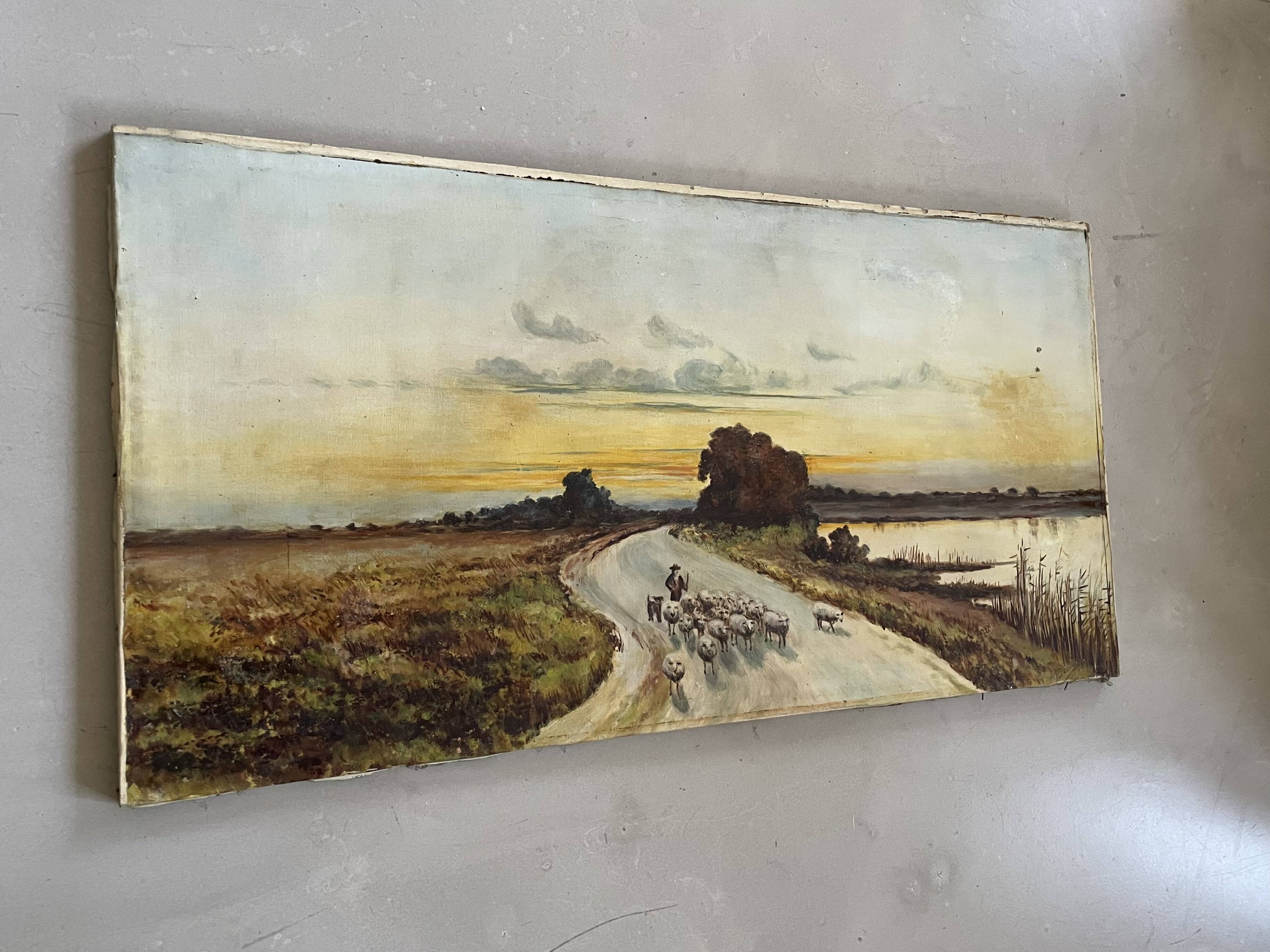 Old signed painting