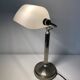 Vintage 1930 opaline desk lamp brass workshop - 37 cm