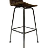 Ensemble de 4 tabourets de bar vintage Dirk van Sliedregt Rohe Noordwolde 1960