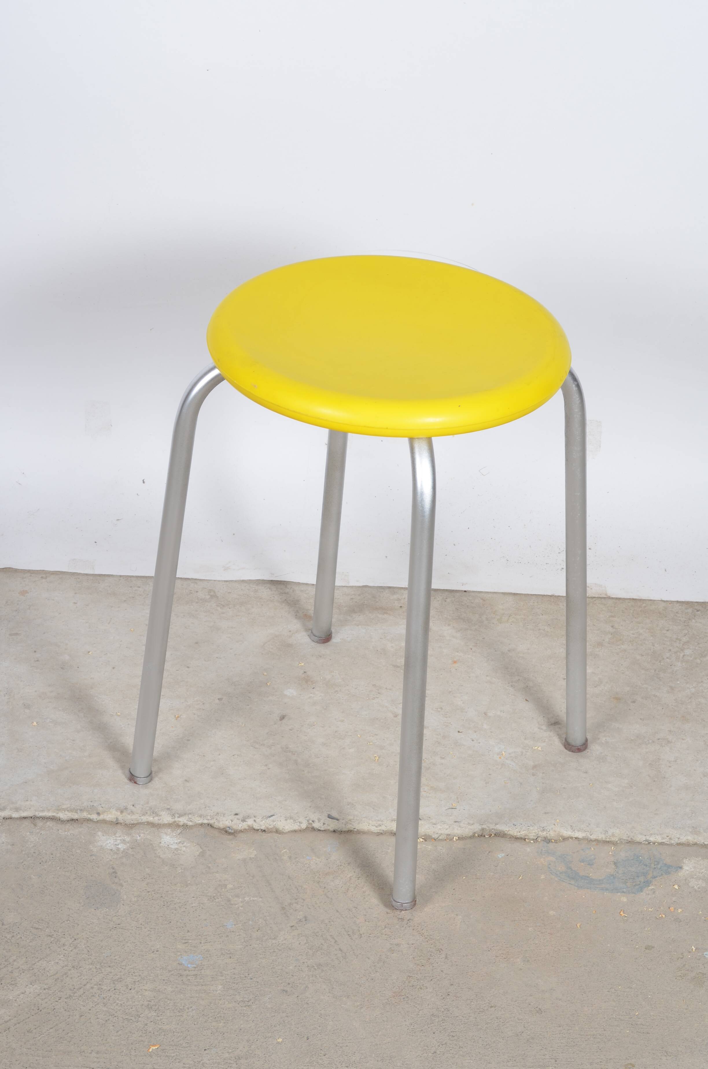 Yellow bakelite stool