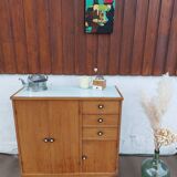 buffet bois massif, pieds compas