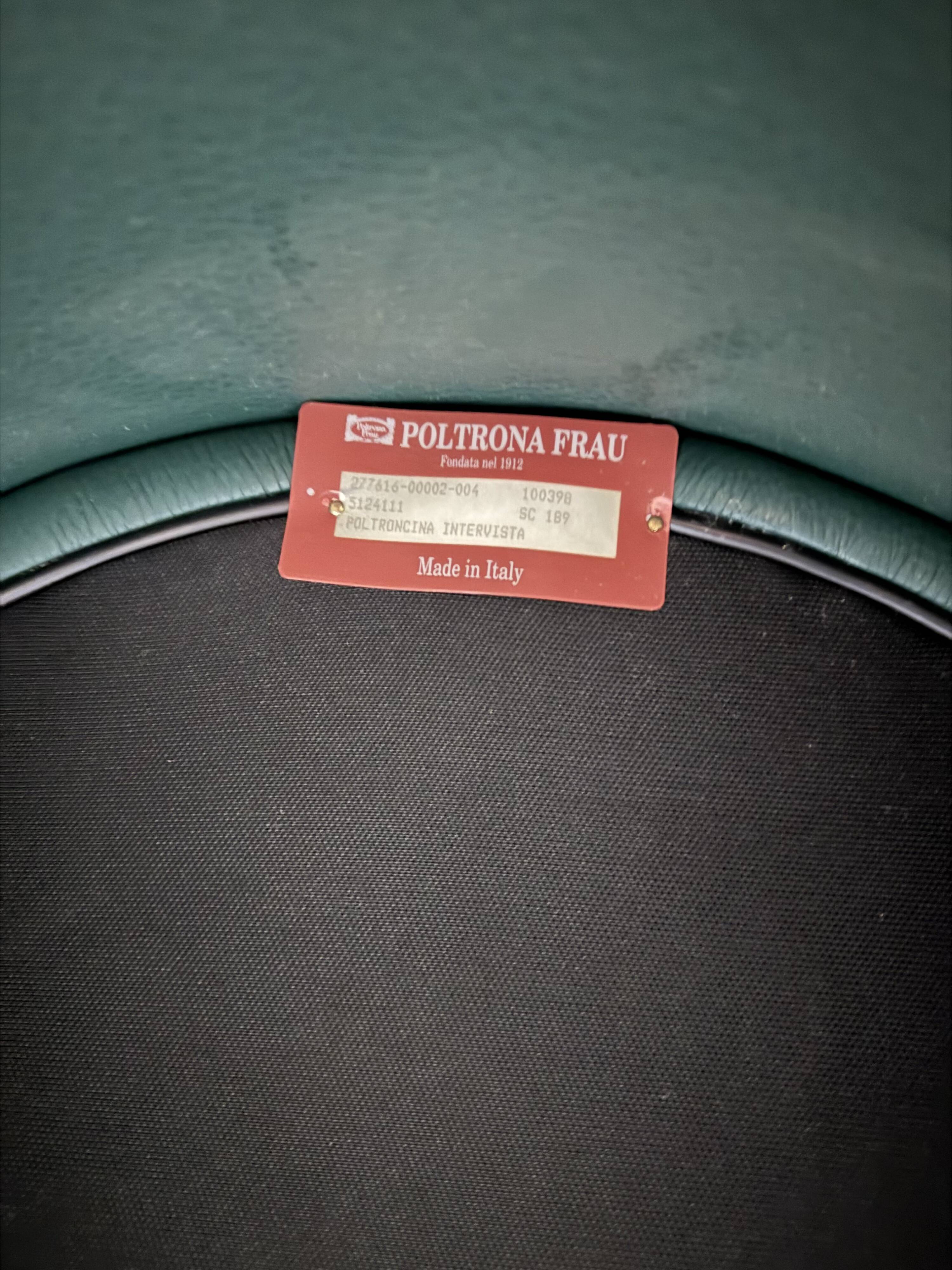 Poltrona frau intervista armchair green leather