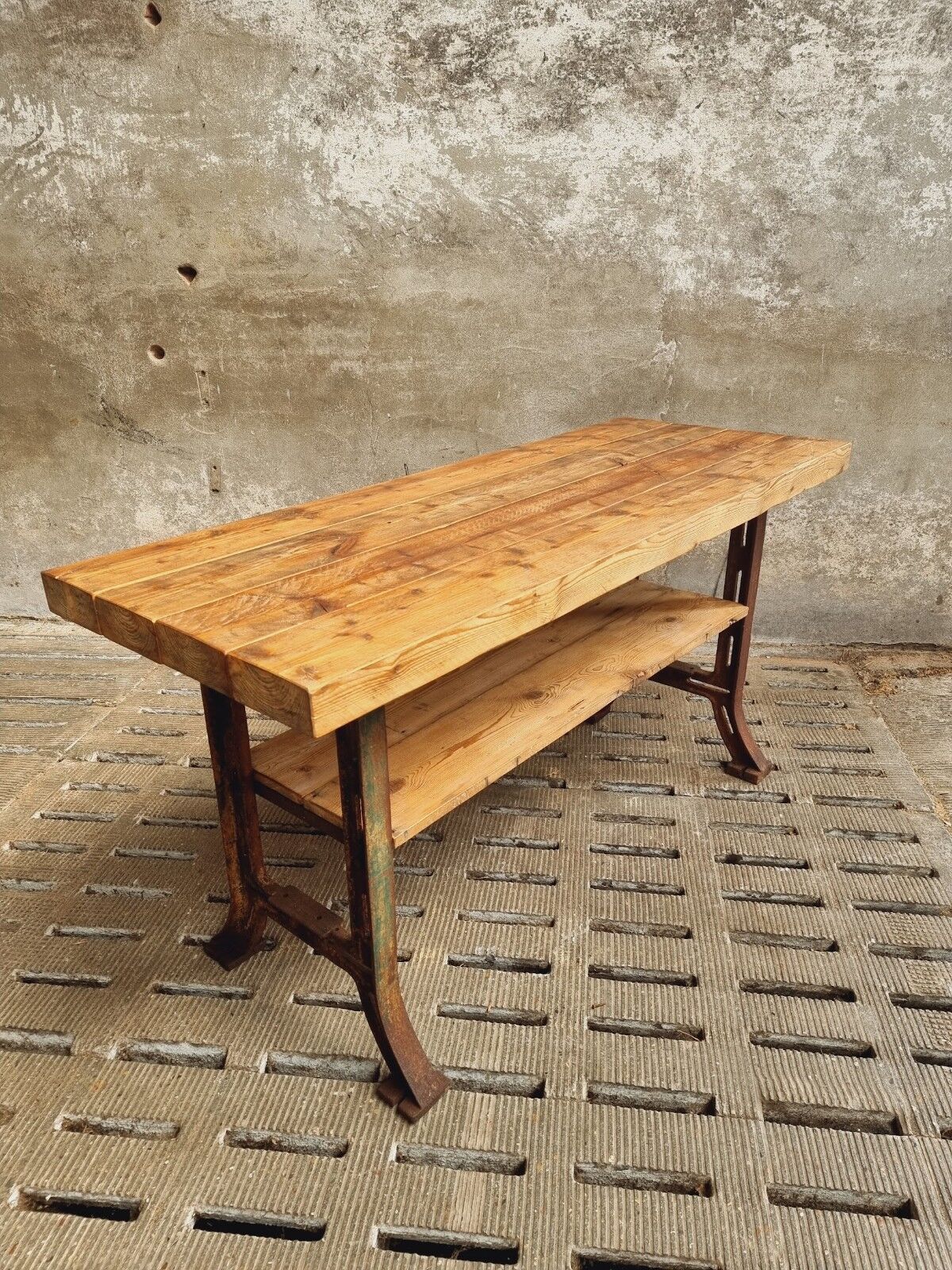 Industrial table side table kitchen island or bathroom furniture