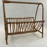 Rattan magazine rack