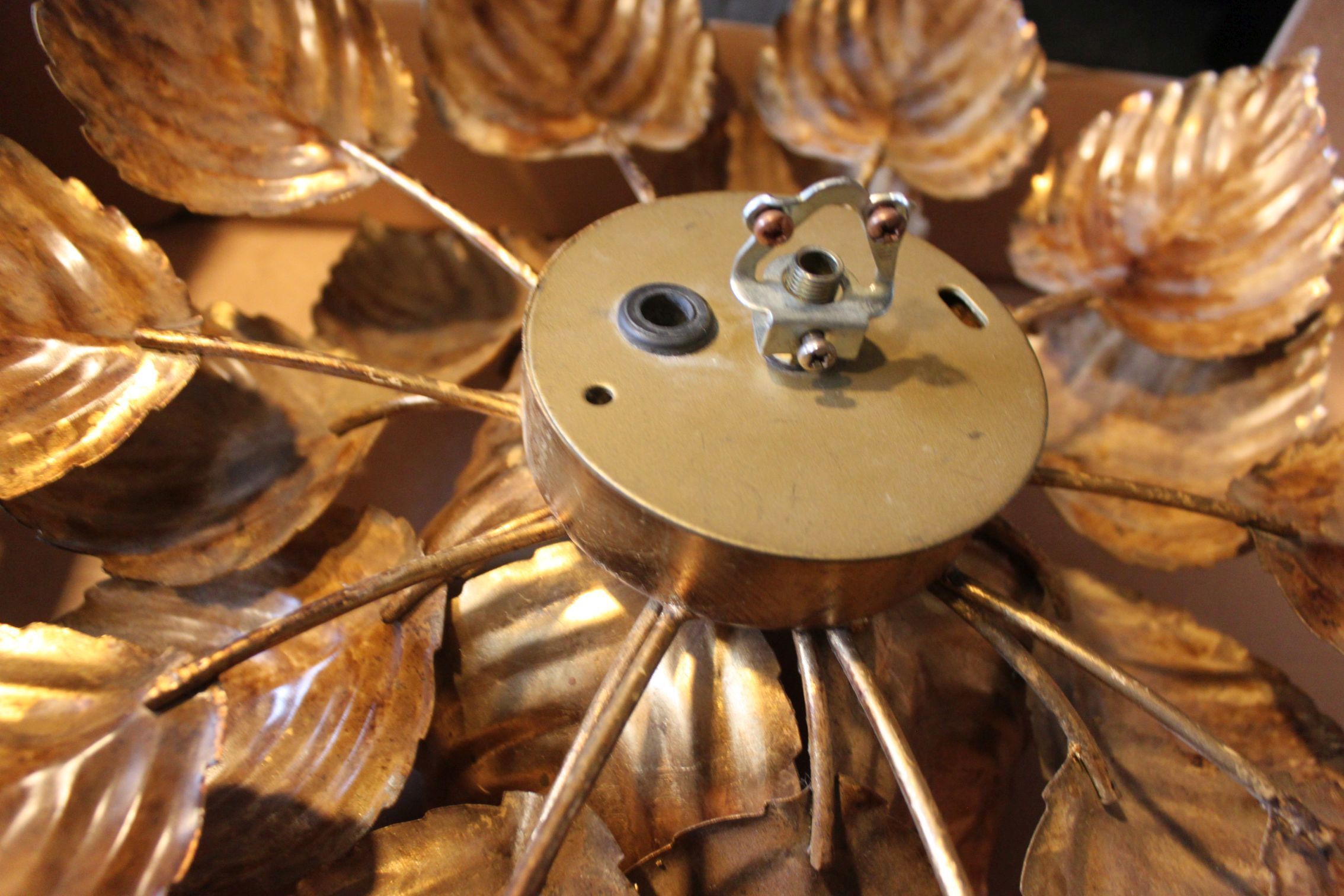 Masca floral wall lamp, 70's, Italy