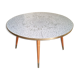 Table basse scandinave des années 50/60 mosaïque laiton
