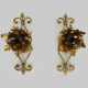 Pair of gilded metal sconces from Banci Firenze, Italy, 1960s