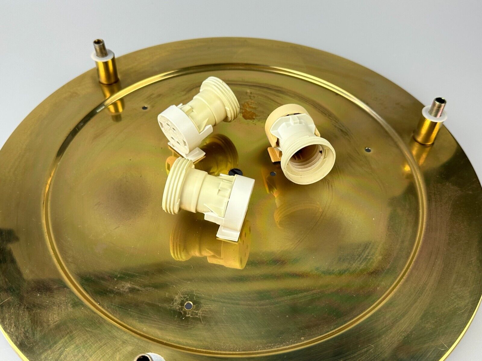 60s 70s Plafoniere ceiling lamp by Fischer Leuchten Germany Space Age