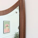 Scandinavian teak mirror from the 60s
