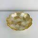 Shell and brass flower catchall, vintage.