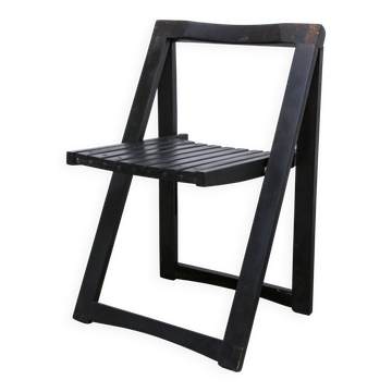 Chaise Pliante Noire par Aldo Jacober pour Alberto Bazzani, 1960s
