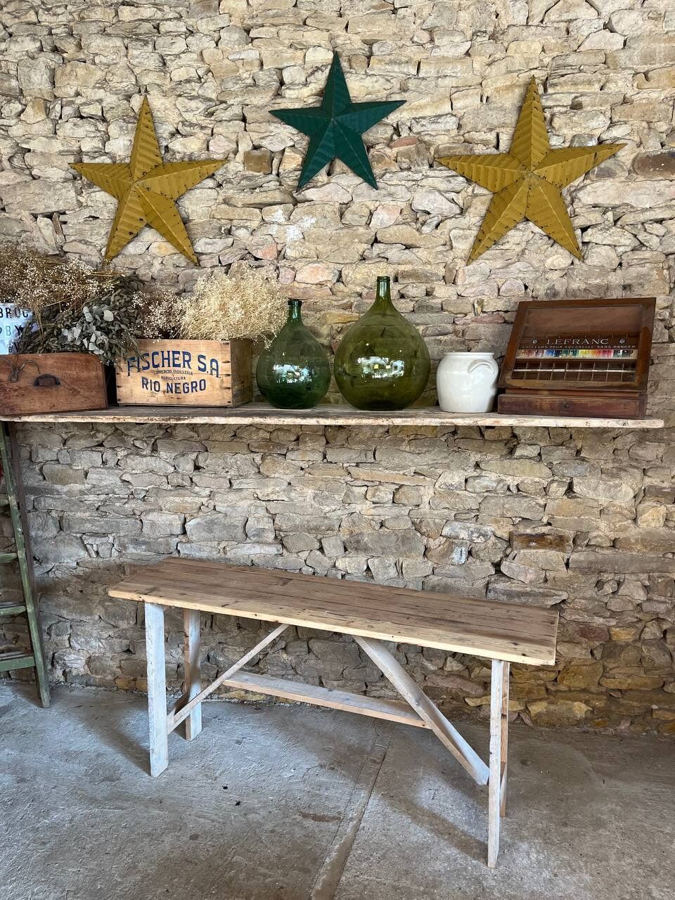 Table / console clear raw wood