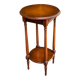 Vintage Louis XVI round solid wood side table 1970