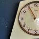 Vintage formica clock silent asymmetrical wall pendulum "Kienzle green"