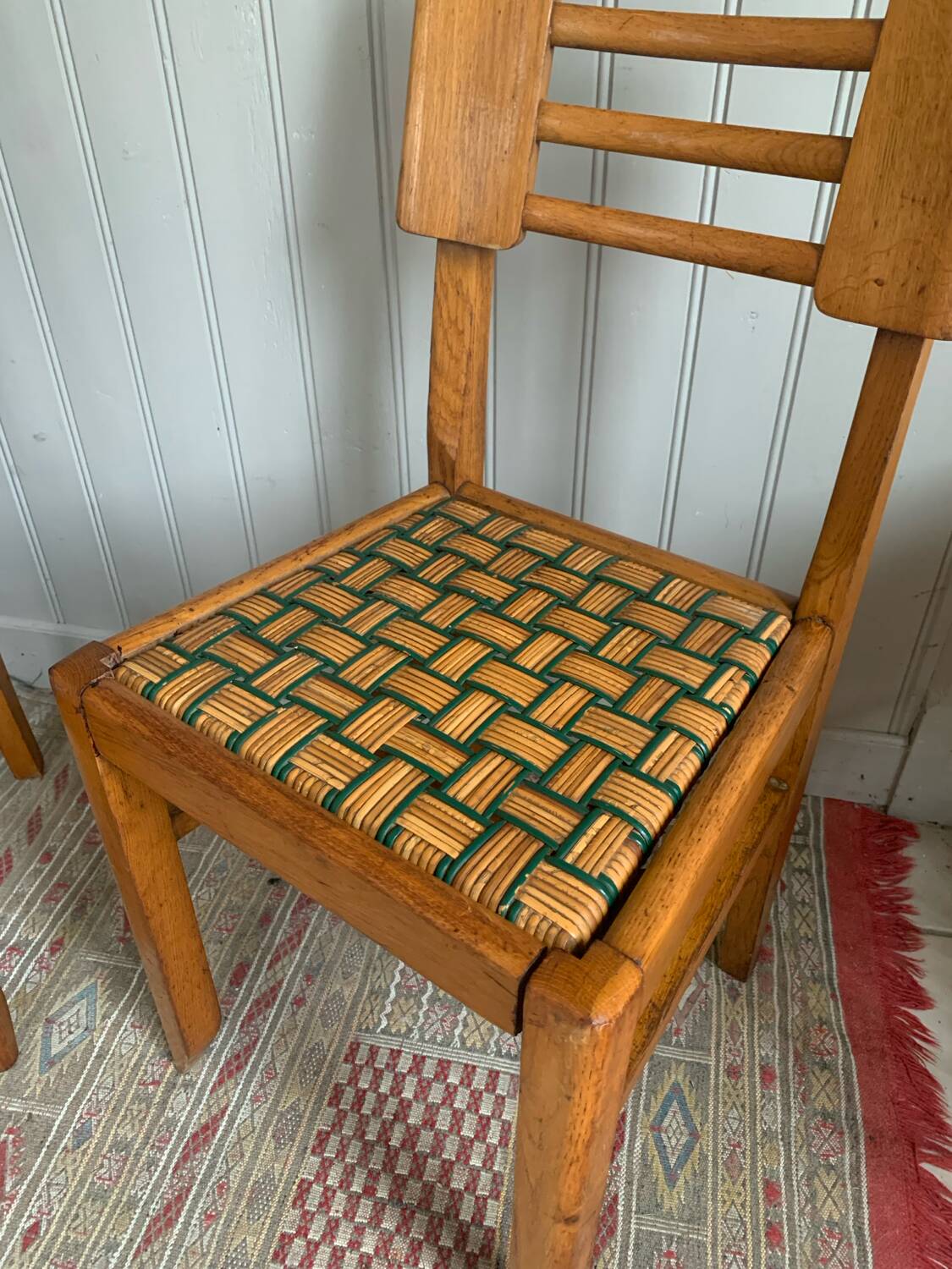 Pair of chairs in the style of Pierre Cruege