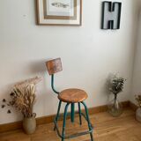 Swivel workshop high chair, vintage