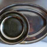 2 silverware serving dishes