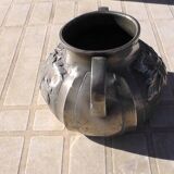 Pewter vase with vine decoration, 1930