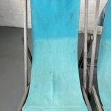 Set of 2 blue sun loungers