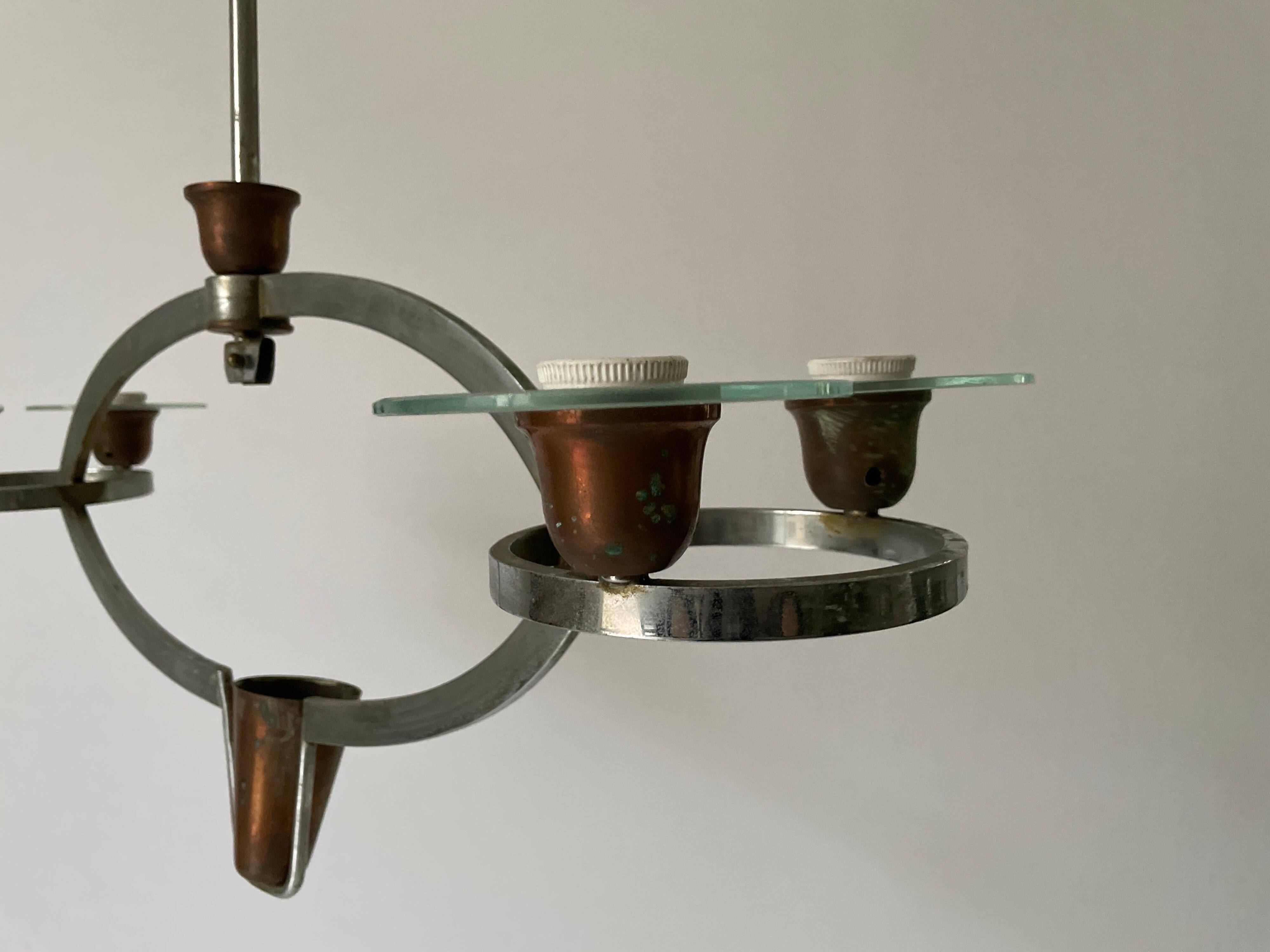 Art Deco chandelier attributed to Pietro Chiesa, 1940s, Italy.