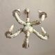 Handgeformt vergoldet vintage Porzellan Kronleuchter Capodimonte 1960er