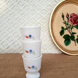 3 coquetiers Arcopal France fleurs coquelicot