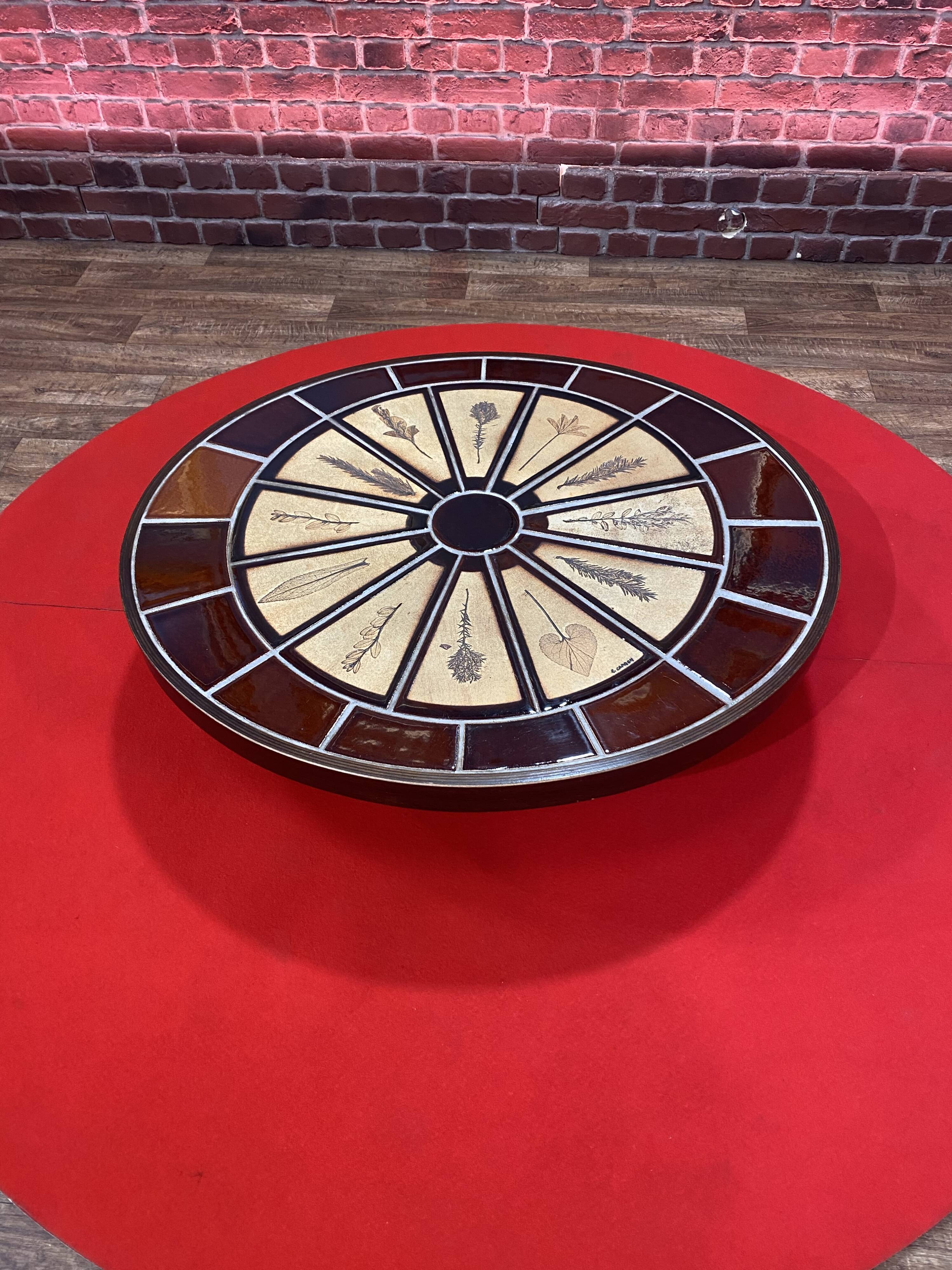 Roger Capron oval coffee table 1960