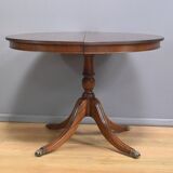 English Style Mahogany Extendable Pedestal Table - 1960
