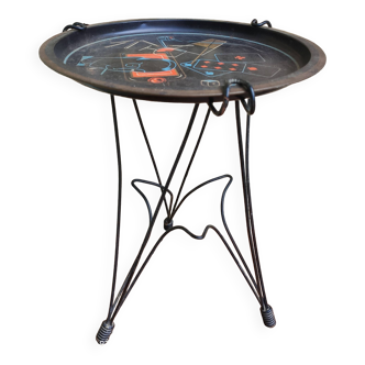 tripod table lithographed top