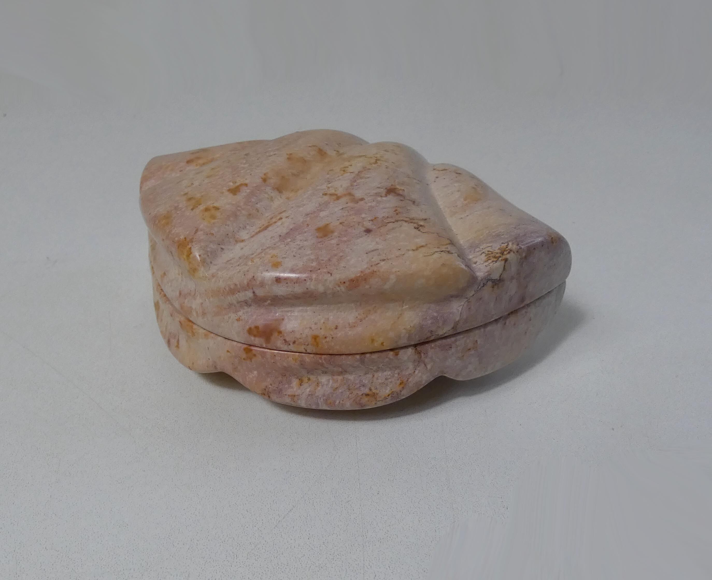 shell-shaped soapstone box